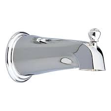 Hot and cold on same control) you need to pop off the center of the control knob, unscrew the rest. Moen Polished Chrome Bathtub Spout With Diverter In The Bathtub Spouts Department At Lowes Com