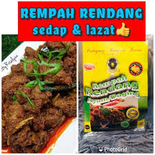 Hidangan menyelerakan zaman berzaman di pagi hari raya. Rempah Rendang Ayam Daging Shopee Malaysia