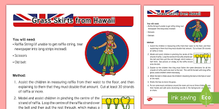 This activity suggests working with simple sentences. Grass Skirts From Hawaii Activity Teacher Made