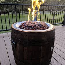 Wine Barrel Gas Fire Pit And Patio Table Etsy In 2020 Gas Firepit Fire Pit Gas Fires