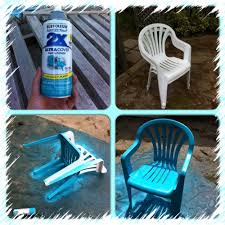 My Crusty Old Chairs I Wiped Them Clean With A Dry Cloth Then Sprayed Them Turquoise Wi Painting Plastic Chairs Painting Plastic Furniture Painting Plastic
