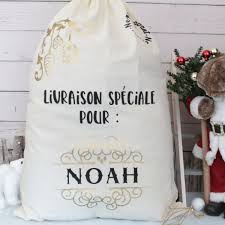 Hotte Du Pere Noel Personnalisee Hotte Noel Enfant Sac Cadeau De Noel Sac Du Pere Noel Personnalise Au Prenom De Lenfant
