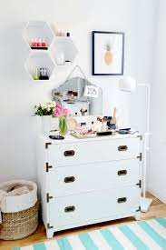 Give a simple dresser instant style by adding decorative nailhead trim. 2 Ways To Make The Most Of Styling Your Dresser The Everygirl