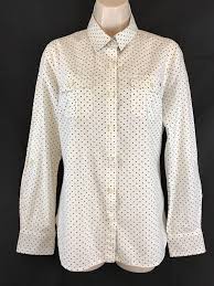 Black And White Polka Dot Blouse Women S Tommy Hilfiger White With Black Polka Dots Blouse Size Medium Polka Dot Blouse Black Polka Dot Clothes For Women