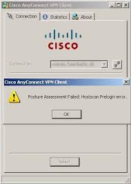 Anyconnect Vpn Client Posture Assessment Failed Hostscan Prelogin Error Cisco Community