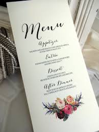 For Danielle Menu Card Ideal For Weddings Rehersal Dinners Christenings More 3 5x7 Vintage Shabby Chic Rustic Inspiration Menu Cards Rehersal Dinner Wedding Menu