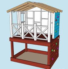 Kinderspielhaus Auf Stelzen Mit Sandkasten Und Kletterwand Kinderspielhaus Kinder Spielhaus Garten Stelzenhaus