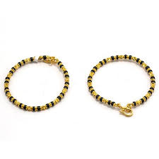 Black And Gold Bracelet For Babies Pin By Diya Reddy On Baby Gold Jewellery Gold Jewelry Sets 22k Gold Bangles Kids Gold Jewellery