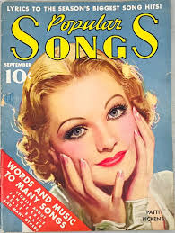 September 1936 Popular Songs Celebrities Magazine Patti Pickens Stories  Lyrics