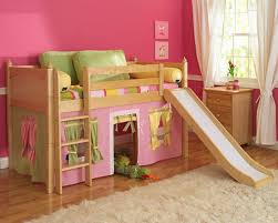 They can also plan all sorts of adventures in the tent below the bed. How Cute Is That Maxtrix Low Loft Bed With Slide Fabrics To Order Maxtrix Beds In Canada Go To Www Bedsmart C Build A Loft Bed Kid Beds Loft Bed Plans