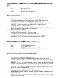 cv of qa qc senior document controller