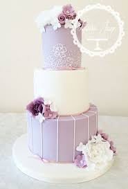 This cake is 10 8 6 the tiers are 4 high. Lilac And Ivory Wedding Cake Lavender Wedding Cake Wedding Cakes Lilac Ivory Wedding Cake