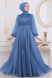 Tesetturlu Abiye Elbise Puskullu Indigo Mavisi Tesettur Abiye Elbise 21731im Tesetturisland Com Aksamustu Giysileri The Dress Elbise