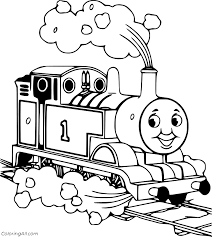 Thomas the tank engine is ready to do a good job as usual! Happy Thomas Train Coloring Page Coloringall