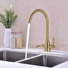 Kitchen sinks └ kitchen └ home, furniture & diy all categories antiques art baby books, comics & magazines business, office & industrial cameras & photography cars, motorcycles & vehicles clothes, shoes. Gold Kitchen Mixer Taps Lazada Double Handles Swivel Spout Solid Brass Monobloc Kitchen Sink Tap Brushed Gold Diy Tools Kitchen Taps