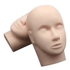 Cabeza de Practicas para Pestañas y Cejas