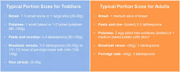 Portion Size Guide For Adults And Children Early Start Group