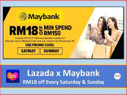 Enter this lazada discount code: Lazada X Maybank Weekend Happy Hours Promotion Mypromo My