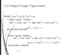 (ingat faktor x2 adalah faktor linear berulang dua kali). Teknik Pengintegralan 2 9 1 Integral Parsial Formula