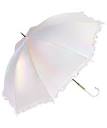 Amazon.co.jp: Wpc. 雨傘 グロウパールアンブレラ フリル オフ 長傘 ...