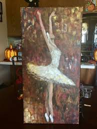 Beautiful Ballerina In The Spotlight Art Painting Artwork