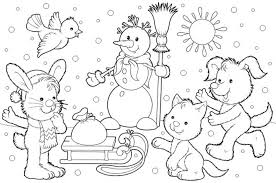 Color a wreath or design a gingerbread house with these online coloring sheets. Free Printable Winter Coloring Pages