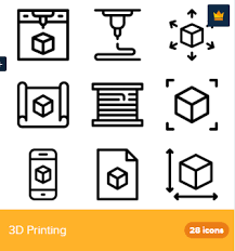 28 Premium Vector Icons Of 3d Printing Designed By Deemakdaksina Printer Logo Prints 3d Printing