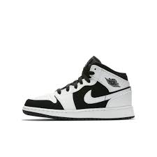 Nike Air Jordan 1 Mid M Light Smoke Grey Black White Air Jordan 1 Mid Big Kids Shoe Nike Com Kids Shoes Nike Air Shoes Air Jordans Retro