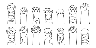 Cat Paw Icon Dog Doodle Illustration Cat Paw Art Cat Paw Drawing Paw Drawing