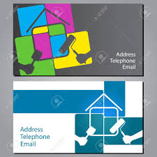 Tarjetas De Visita De Diseno Para Pintar Casas Vector Ilustraciones Svg Vectoriales Clip Art Vectorizado Libre De Derechos Image 27204752