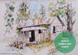 The packing tape will peel cleanly off of the watercolor paper without ripping. Stretching Watercolor Paper Strathmore Artist Papers