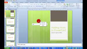 How To Add Music To A Presentation In Powerpoint 2010 Youtube