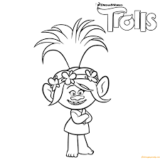 Trolls coloring pages new happy birthday trolls coloring page. Trolls Poppy Troll Coloring Pages Cartoons Coloring Pages Coloring Pages For Kids And Adults