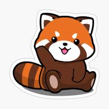 Red Panda Stickers Redbubble Sketch lines forming head covered by his hair. redbubble