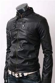 Men Double Button Slim Fit Leather Jacket Men Jacket Black Leather Jacket Men Leather Jacket Black Jackets Men Fashion