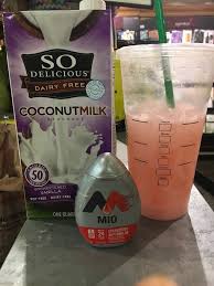 Diy Starbucks Pink Drink Cup Of Ice 3 4 Water Mio To Taste I Do 2 Squirts Splash Of Coconut Milk Stir Add Drinks Diy Starbucks Pink Drink Keto Drink