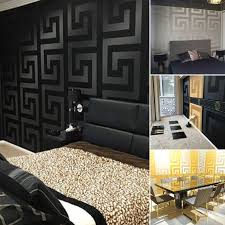 Black And Silver Bedroom Wallpaper Greek Key Wallpaper Versace Wallpaper White And Silver Bedroom Bedroom Decor