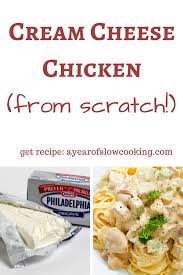 Add chicken, butter, garlic, salt and onion to greased crock pot. Crockpot Cream Cheese Chicken Recipe A Year Of Slow Cooking