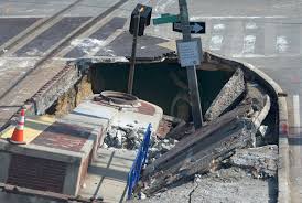 giant hole in downtown baltimore