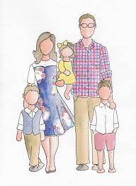 5 Person Digital Or Watercolor Portrait Etsy Watercolor Portrait Tutorial Watercolor Portraits Portrait Cartoon