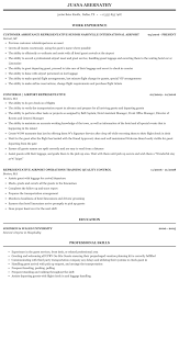 The format of the bulk statistic da. Airport Representative Resume Sample Mintresume