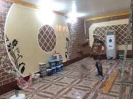 احدث الديكورات الصبغ 2020جديد اخوكم احمد الصباغ Youtube House Paint Design Paint Colors For Home Mounted Tv Ideas Living Rooms