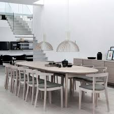 Table de salle à manger scandinave avec rallonge. Table De Salle A Manger Ovale Scandinave En Bois Avec Allonges Sm78 4 Pieds Com