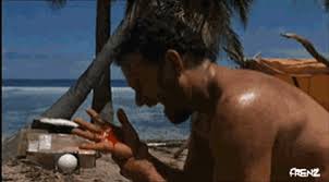Tom hanks in cast away he (and his ball, wilson) should have an oscar for almost carrying the movie by himself. Latest Cast Away Gifs Gfycat