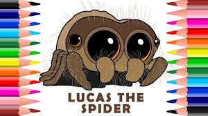 How To Draw And Colour Lucas The Cutest Spider Lucas The Spider Spider Drawing Drawings