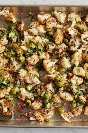 Roasted Cauliflower With Pancetta Olives And Crisp Parmesan Recipe Recipe Recipes Nyt Cooking Roasted Cauliflower
