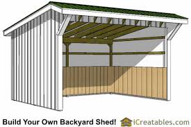 Cantilever shed structures mean fewer columns and additional open area. 12x16 Run In With Cantilever Roof Plans