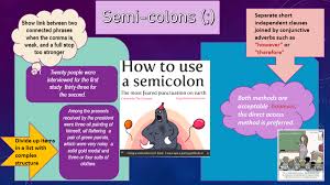 The semicolon is used for more things than just winking in text. Punctuation English Quizizz