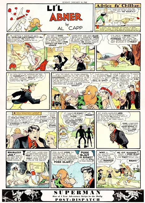 Al Capp, "Lil Abner", Jan 14, 1940 (scanned from my collection)