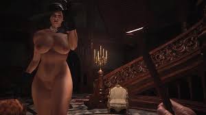 Resident Evil Village - Lady Dimitrescu gets spanked by Ethan Winters